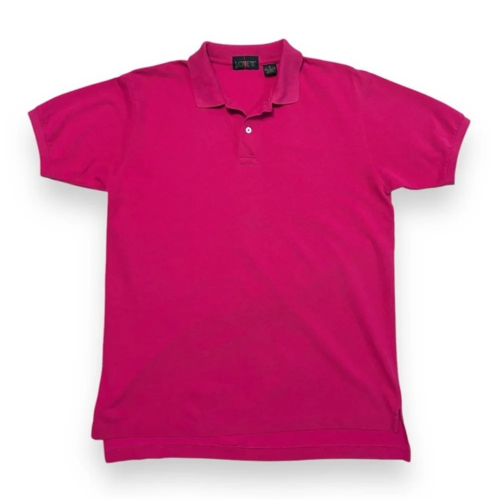 J. CREW Pink Cotton Oarsman Short Sleeve Polo VINTAGE